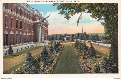 A855 US View at  Masonic Home Utica New York vintage postcard