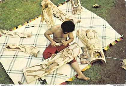 B95746 types folklore wood carving tongan carvers tonga