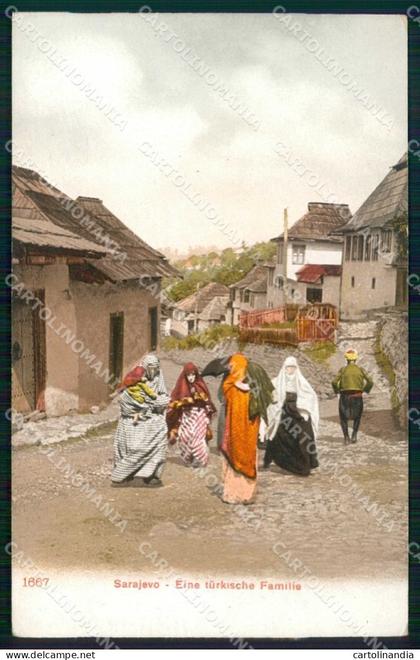 Bosnia Erzegovina Bosna Hercegovina Sarajevo Famiglia Turca cartolina RT6678
