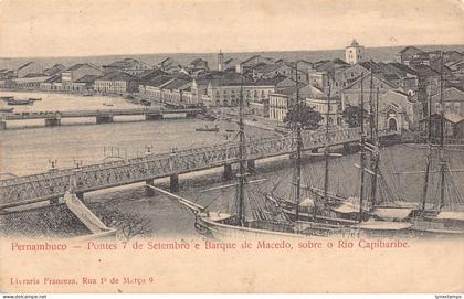 Brazil 1908 Pernambuco Pontes 7 de Setembroe e Barque de Macedo postcard B836