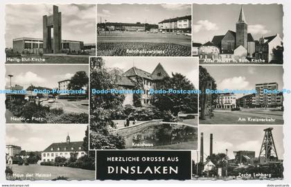 C005476 Herzliche Grusse aus Dinslaken. Krapohl. Multi View