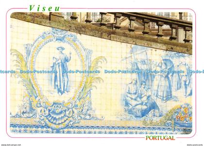 D036223 Portugal. Viseu. Glazed Tiles at the Garden O Rossio. Centre of the Town