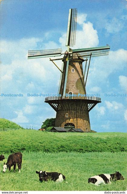 D193053 Ronde Korenmolen Gorinchem Dutch Windmill 1971