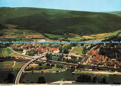 D227616 Gemunden am Main Saale Mundung und Mainbrucke G H Hofmann