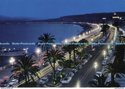 D266859 Nice la Nuit Promenade des Anglais Gilletta 1966