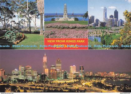 D290662 Perth. W. A. View From Kings Park. Perth by Night. Artique Design. Multi