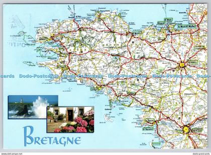 D313378 Maps. Bretagne. Multi view. Michelin. Couleurs de Bretagne. Editions D A