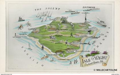 ENGLAND - Isle of Wight - England Garden Isle (Map) 1957