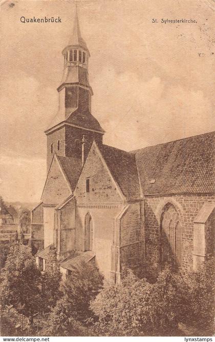 Germany 1926 Quakenbrueck St Sylvesterkirche Church vintage postcard
