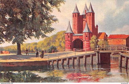 Germany Hamburg 1908 Harlem Bridge River Art vintage postcard