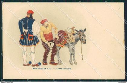 Grecia Greece Crete Types Ethnic postcard cartolina MT0019