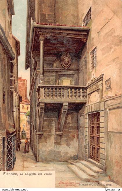 Italy Firenze Florence La Loggetta del Vasari  vintage postcard