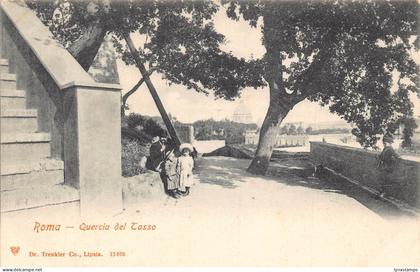 Italy Roma Rome Quercia del Tasso Children vintage postcard