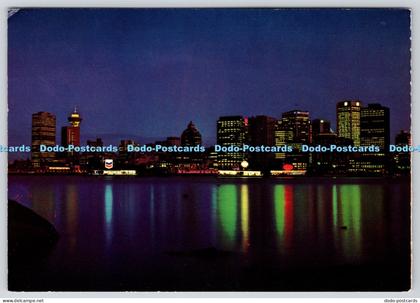 L349575 Vancouver. B. C. Canada. Vancouver Evening Skyline. Natural Color Produc