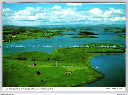 L350189 Devenish Island. Lower Lough Erne. Co. Fermanagh. John Hinde. Klammet an