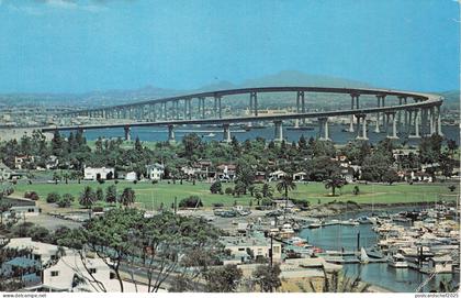 Lot114 usa california the san diego coronado bridge san diego bay boat