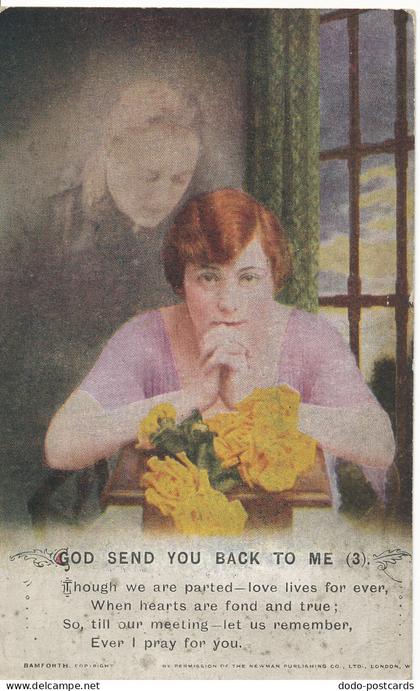 PC13079 God send you back to me. Bamforth. Songs series