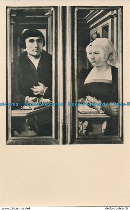 R009355 Postcard. Jan Gossaert van Mabuse. Twee Schenkers Kon. Musea voor Schoon