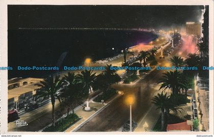 R018345 Nice la Nuit. La Promenade des Anglais. Relia. No 2474. RP