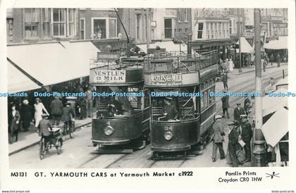 R024802 Gt Yarmouth Cars at Yarmouth Market Pamlin Prints