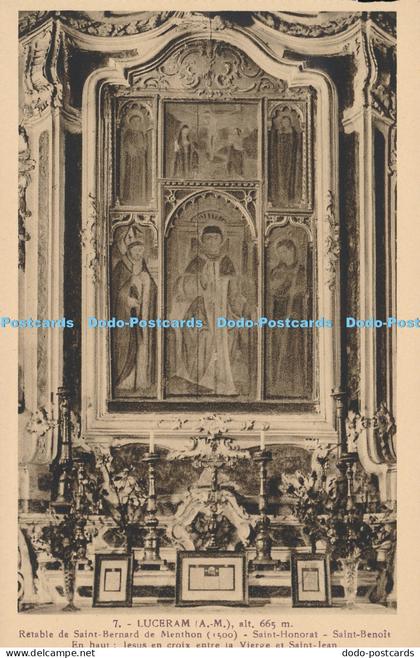 R033215 Luceram Retable de Saint Bernard de Menthon Saint Honorat Saint Benoit