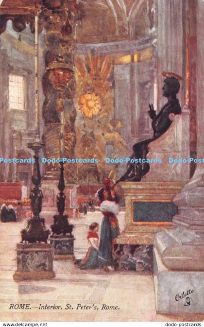 R051006 Rome Interior St Peters Rome Tuck Oilette