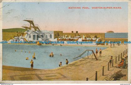 R086272 Bathing Pool. Weston Super Mare. 1942