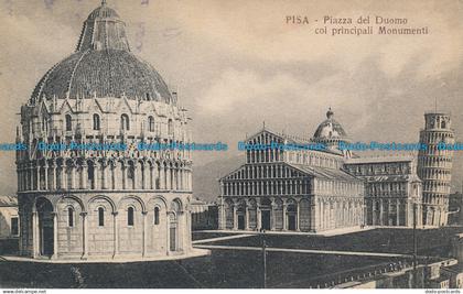 R160117 Pisa. Piazza del Duomo coi Principali Monumenti. Vallerini