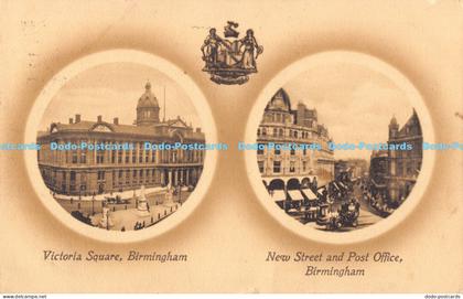 R181187 Victoria Square. Birmingham. New Street and Post Office. Birmingham. Val