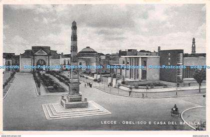 R229541 Lecce Obelisco E Casa Del Balilla Ediz Rag Clodomiro Conte Lecce Cartoli