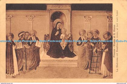 R325955 Firenze Museo di S Marco La Madonna col Bambino in trono lati vari Santi