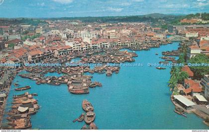 R345699 Singapore River Singapore Malayan Color Views SC 125 1955