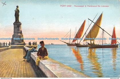 R415904 Port Said Monument a Ferdinand De Lesseps Isaac Behari Port Said E Berar
