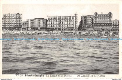 R456030 Blankenberghe La Digue et les Hotels De Zeedijk en de Hotels Albert A Do