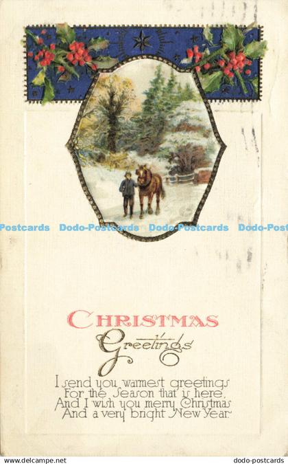 R604662 Christmas Greetings I send you warmest greetings No 1408 1923