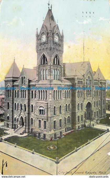 R656775 Mich. Grand Rapids. City Hall. Will. P. Canaan. 1910