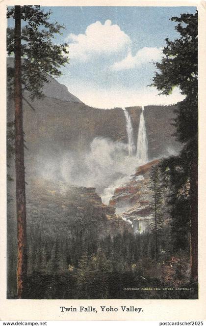 US5039 Canada Twin Falls Yoho Valley Waterfall Cascade