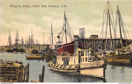 US5622 shipping scene glace bay harbour cape breton ship  canada