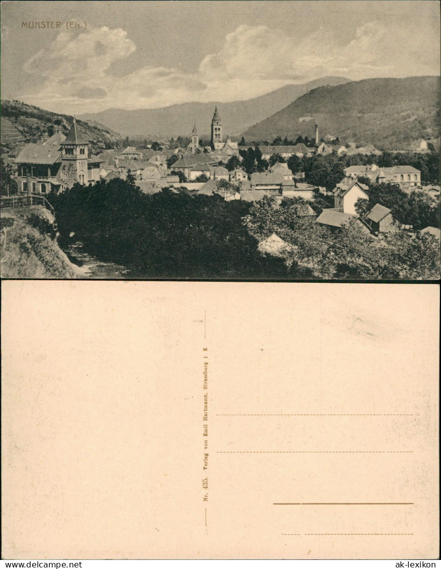 Münster (Elsass) Munster (Haut-Rhin) Panorama-Ansicht Munster Alsace 1910