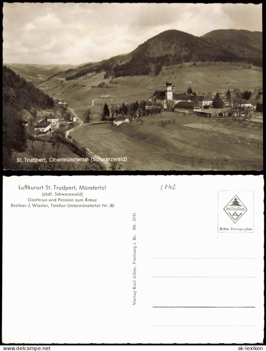 Münstertal  Ortsansicht St. Trudpert, Obermünstertal (Schwarzwald) 1960