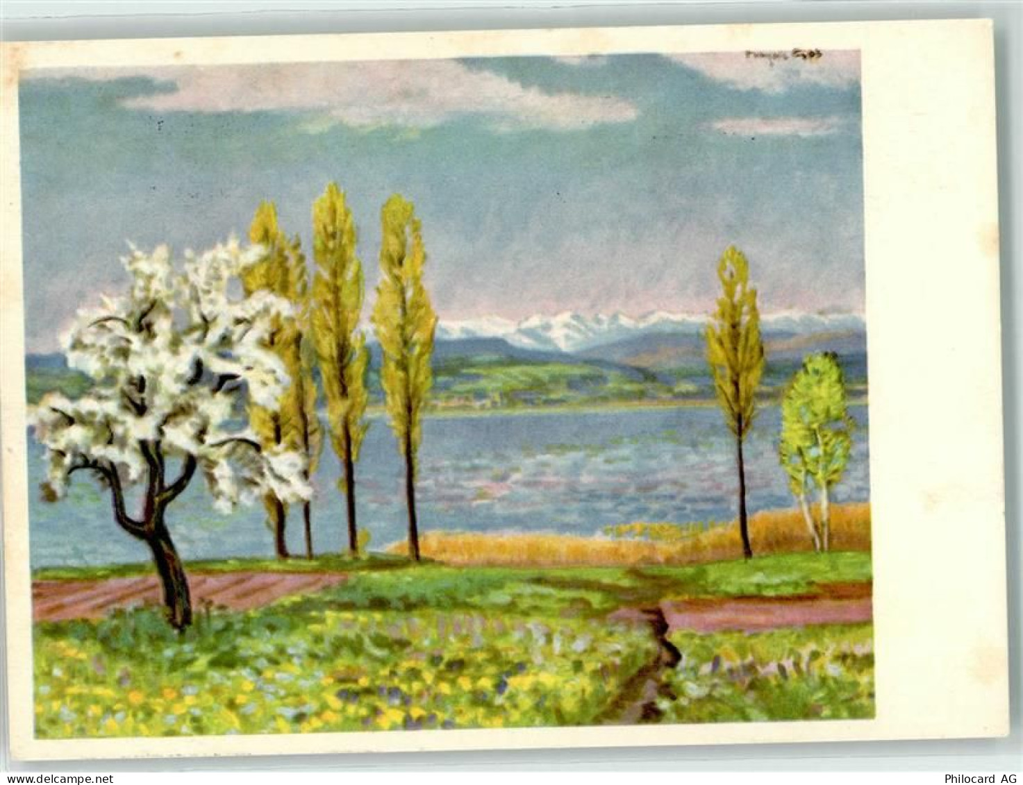 Murten Morat sign. Gos Francois Murtensee Pro Infirmis Schweiz Künstlerk... - 39487884