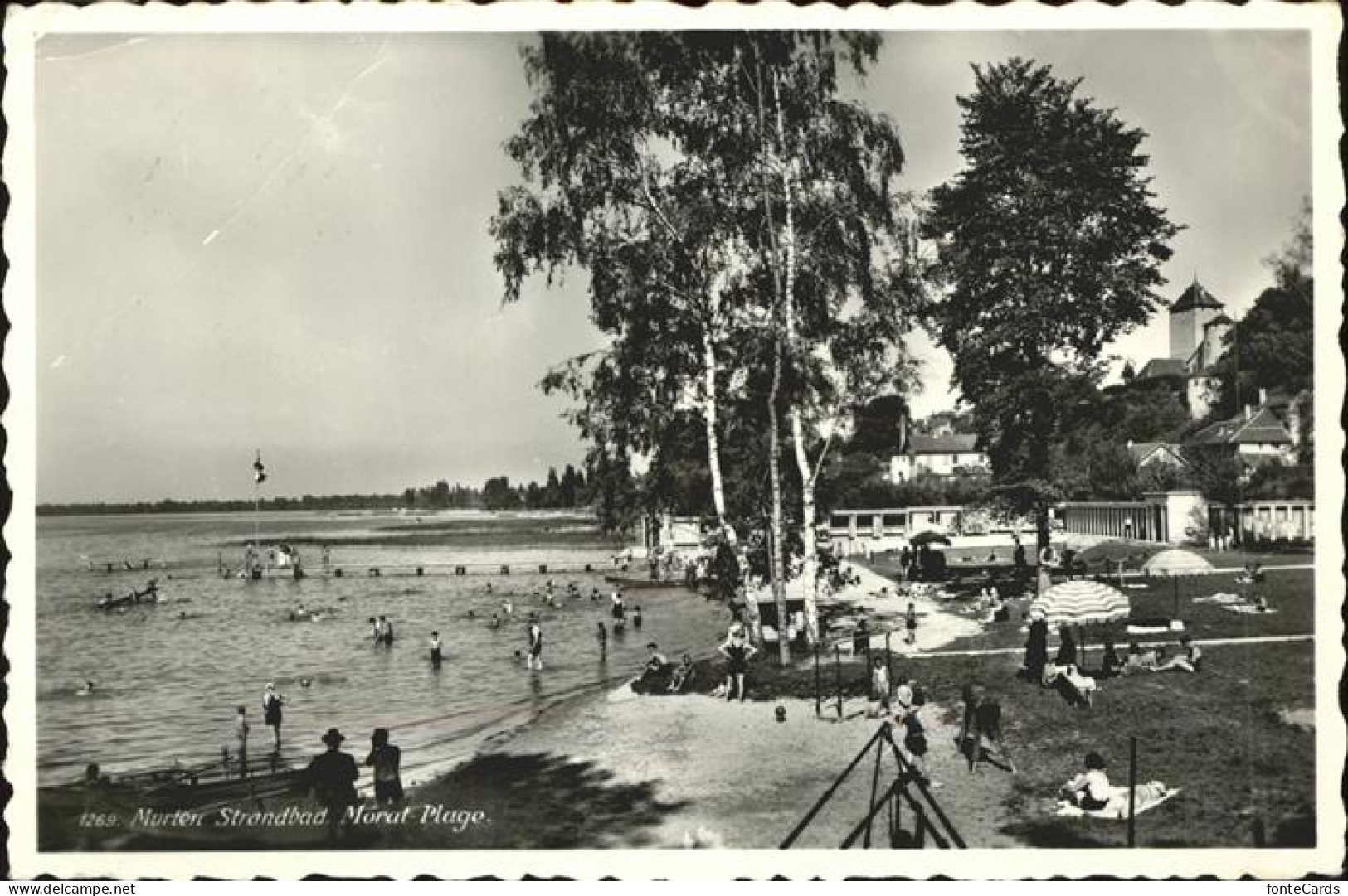 Murten Morat Strandbad Morat Plage Turm
