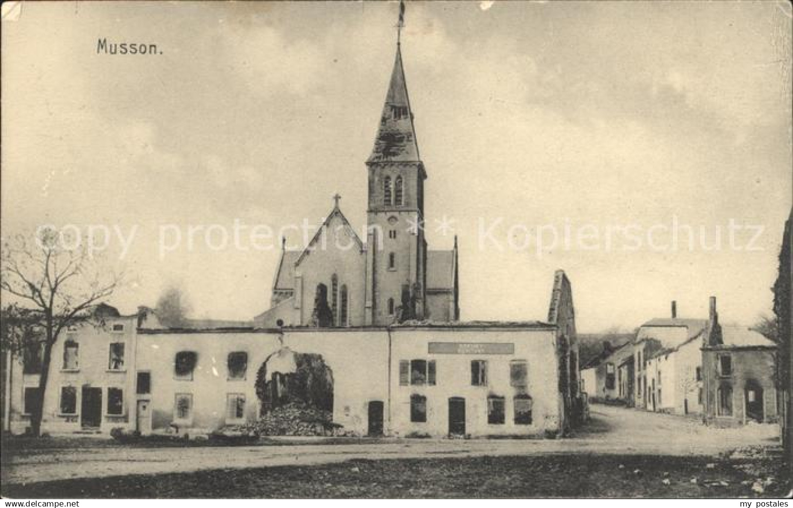 Musson Liege Ruines Grande Guerre Eglise 1. Weltkrieg