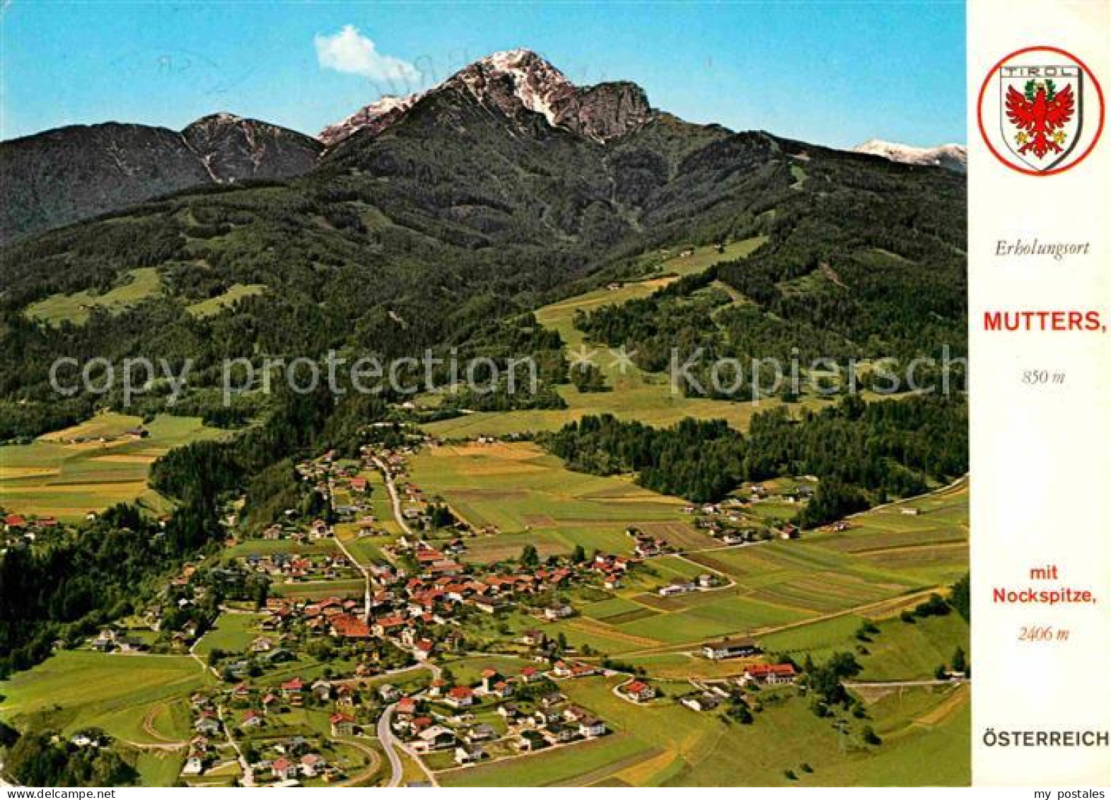 Mutters Tirol Fliegeraufnahme mit Nockspitze