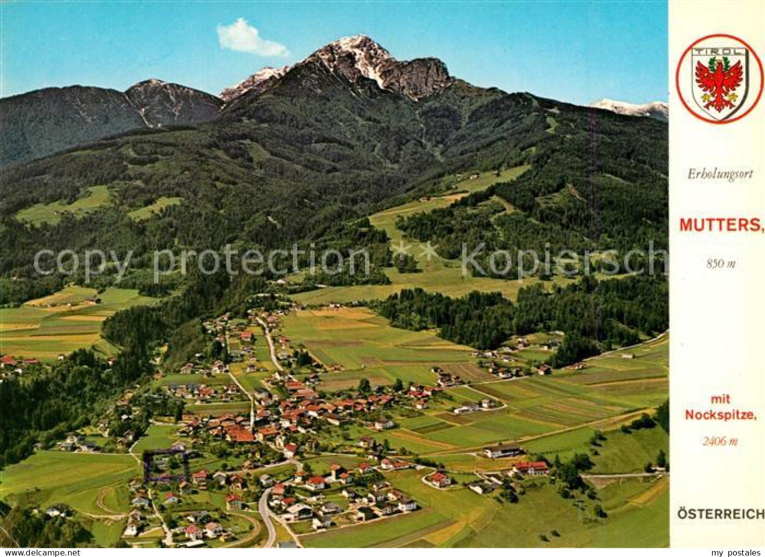 Mutters Tirol Fliegeraufnahme Nockspitze