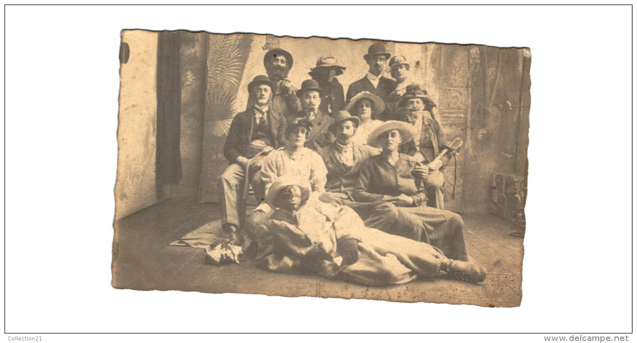 MUTTERSTADT ... 12 JUILLET 1919 ... CARTE PHOTO RPPC ... GROUPE DE THEATRE