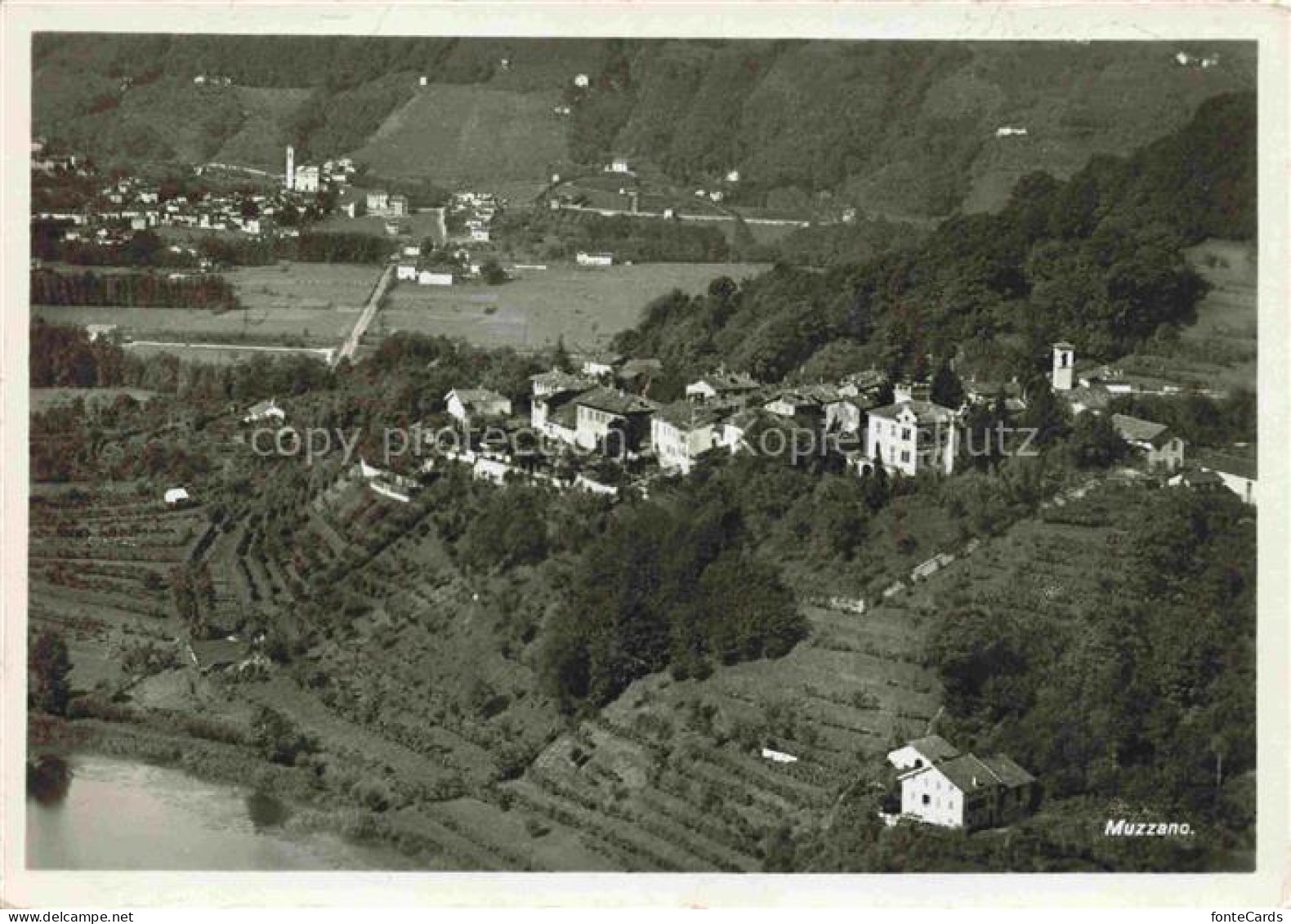 Muzzano Lugano TI Fliegeraufnahme