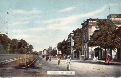 L227 Burma Myanmar Rangoon The Strand vintage postcard