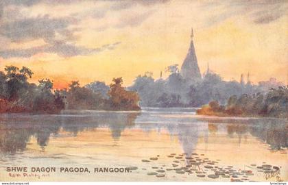 L255 Burma Myanmar Rangoon Shwe Dagon Pagoda postcard