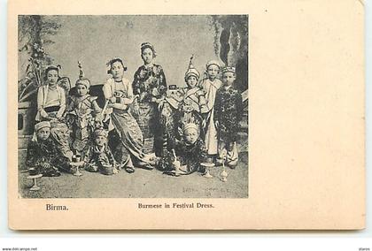 Myanmar - BIRMA - Burmese in Festival Dress